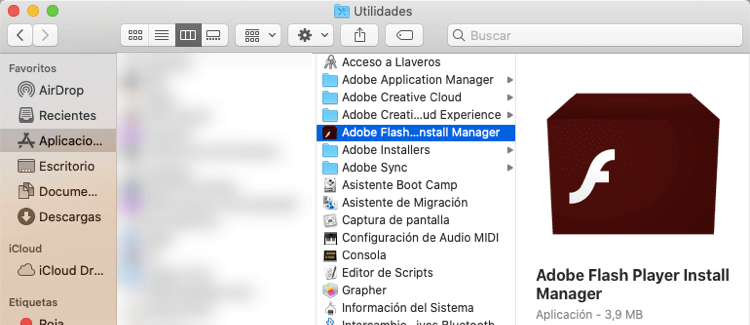 Adobe Flash Player install manager