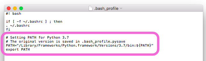 .bash_profileからこの記述を削除
