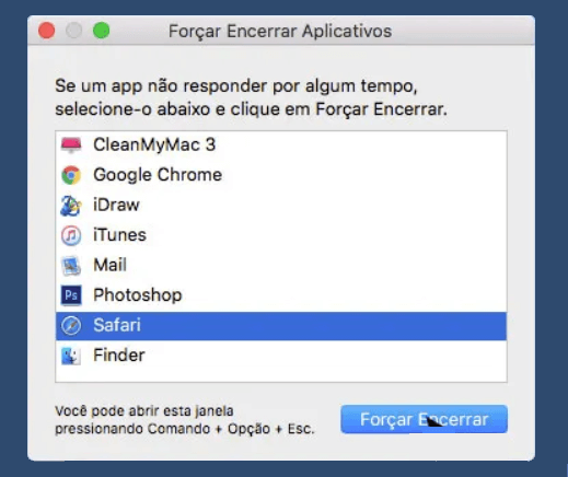 Forçar fechar um programa