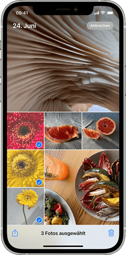 iPhone mehrere Fotos löschen