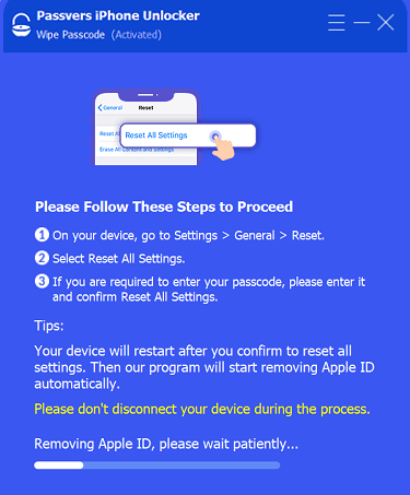 Reset All Settings IU