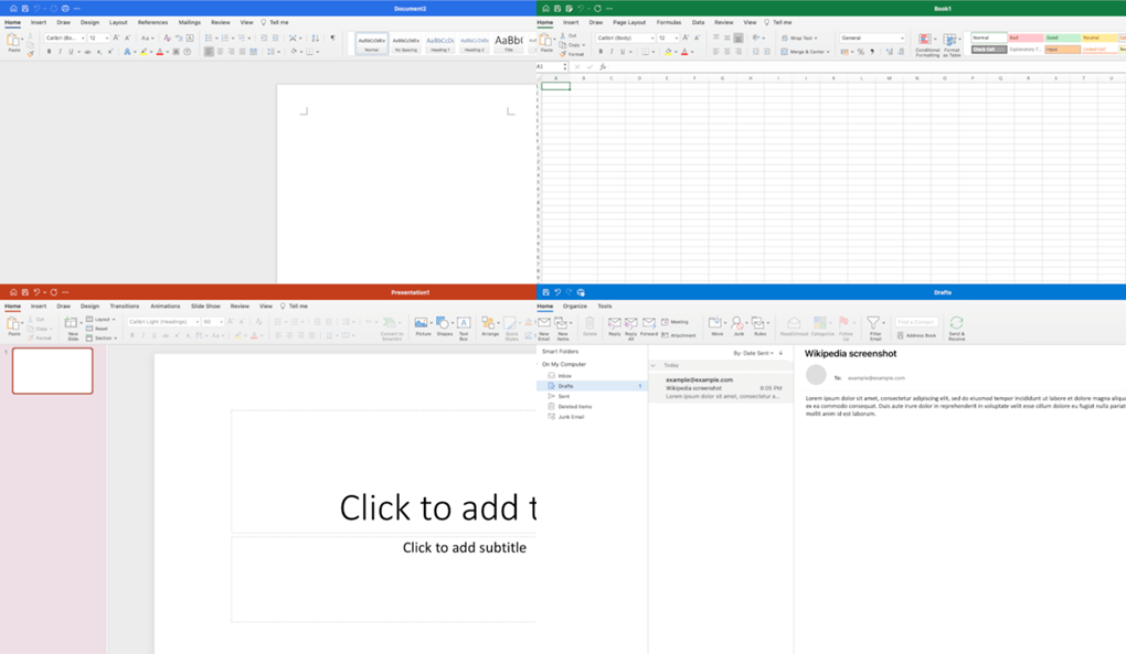 Office for Mac 介面