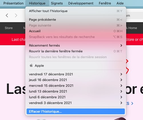 Nettoyer les téléchargements Safari