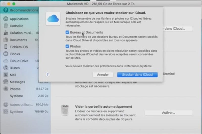 fichiers sur Cloud