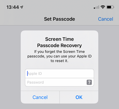 Enter Apple ID and Password