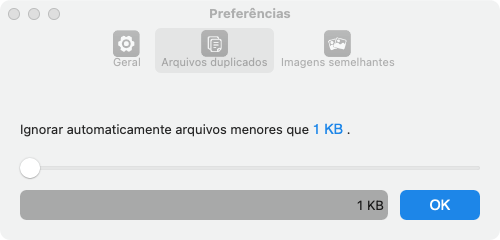 Tamanho de arquivos duplicados