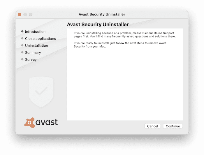 Удалить Avast Security