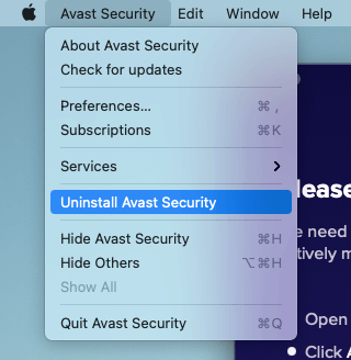 Avast 程式反安装