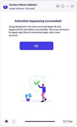 Обойти блокировку активации успешно