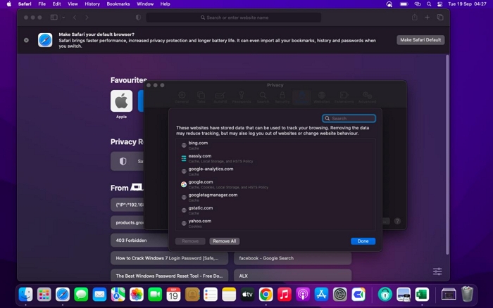 effacer les cookies safari étape 3 | Effacer les cookies Safari sur Mac