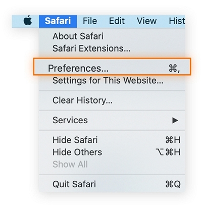 доступ к настройкам | Очистить кэш оперативной памяти на Mac
