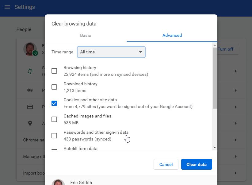 Clear Data | Uninstall Chrome on Mac