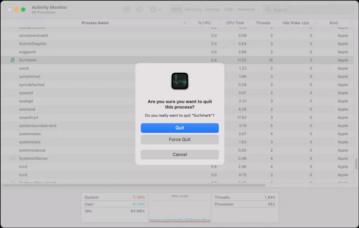 нажмите Принудительное завершение | Mac Force Quit не работает