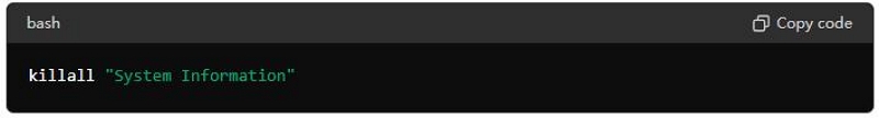 System Information | force quit unresponsive apps