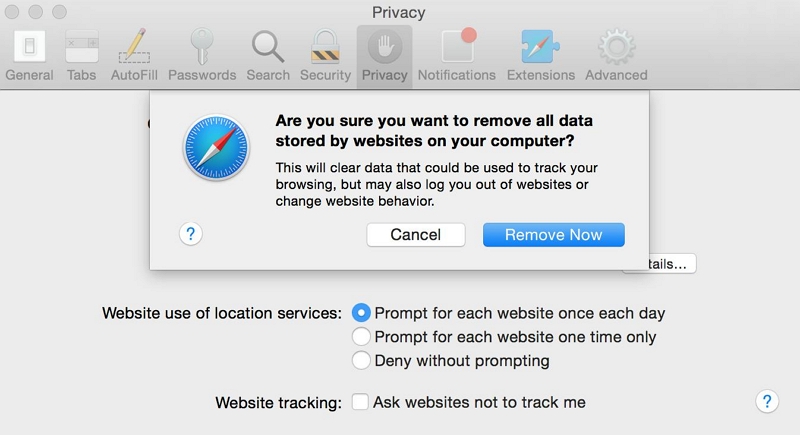 Сбросить Safari 10,9 на Mac, шаг 3 | удалить Safari на Mac