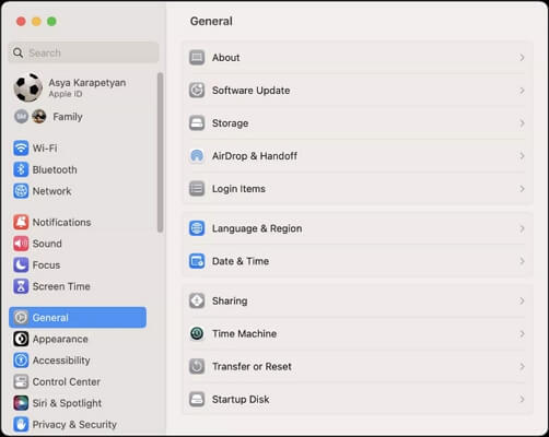 select Time Machine on macOS Ventura | Remove Purgeable Space Mac