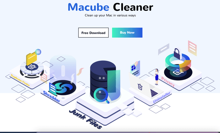 Страница очистки Macube