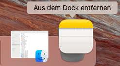 Programm zu Papierkorb ziehen
