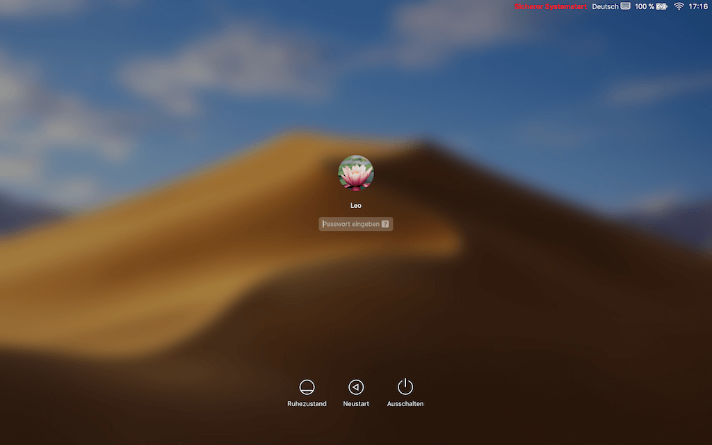 Mac Sicherer Systemstart