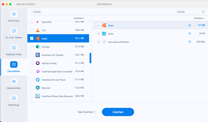 Avast Mac komplett deinstallieren