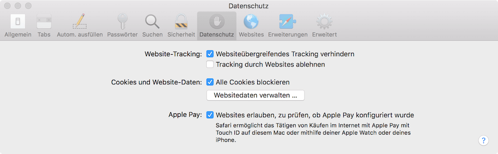 Safari Cookies löschen