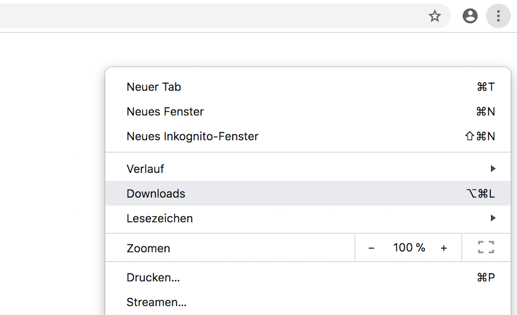 Google Chrome Downloads löschen