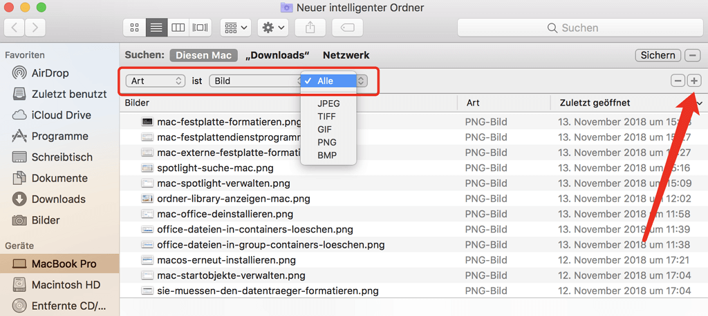 Duplikate filtern Mac