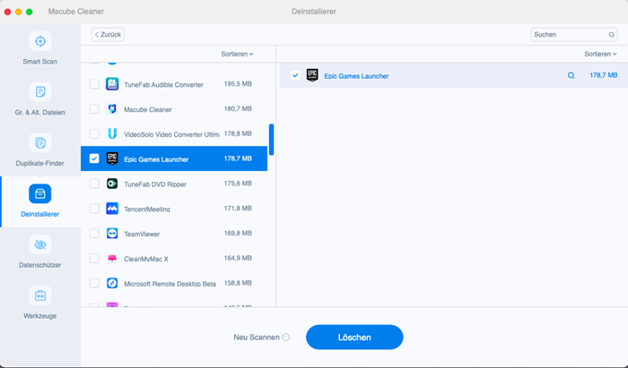 Fortnite und Epic Game Launcher deinstallieren Mac