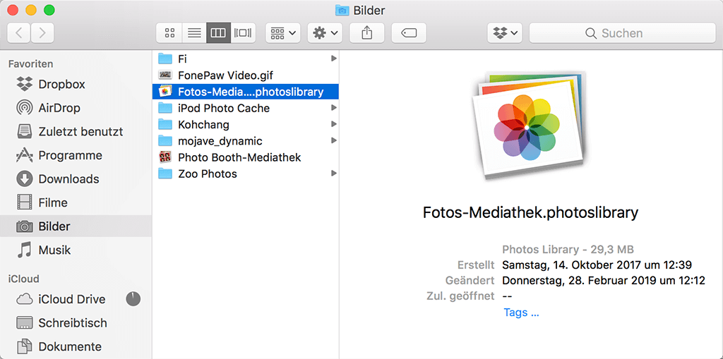 Foto Mediathek Mac