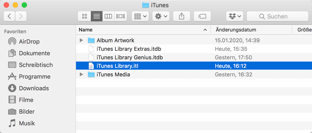 iTunes Mediathek löschen