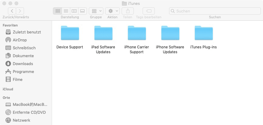 iOS Software Updates löschen Mac
