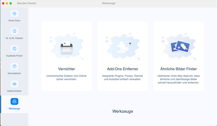 Mac Add Ons verwalten