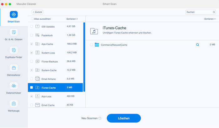 iTunes Datenmüll entfernen