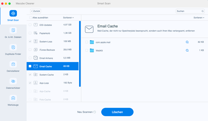 E-Mail-Speicher auf dem Mac löschen