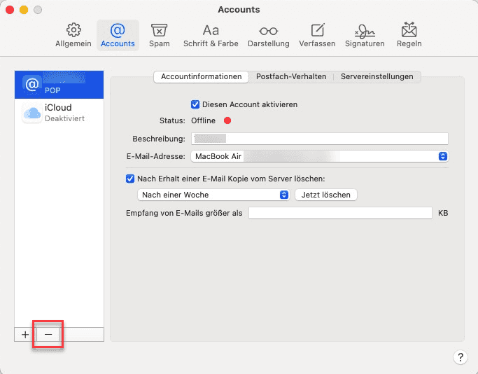 Mail-Einstellung-Accounts