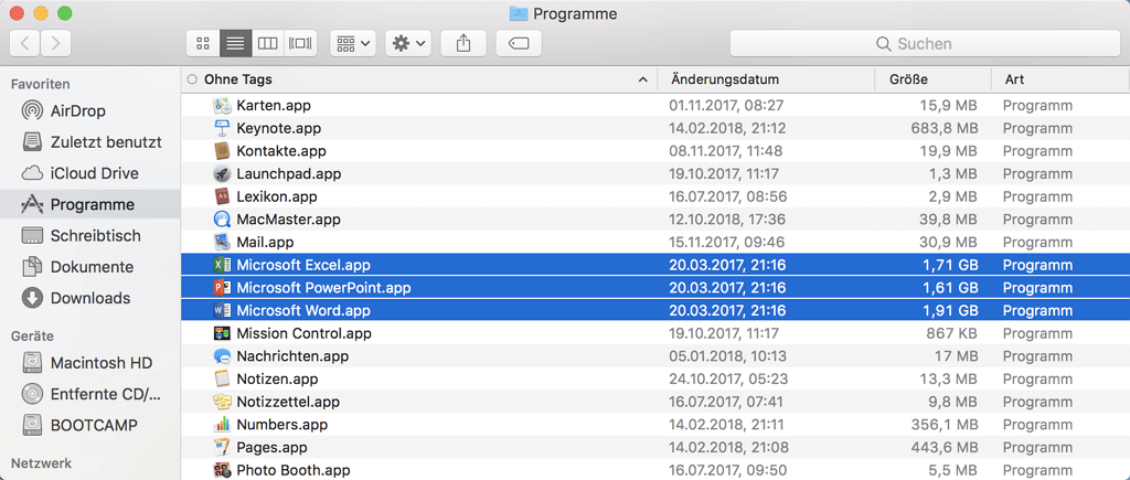 Office 2011 auf Mac deinstallieren
