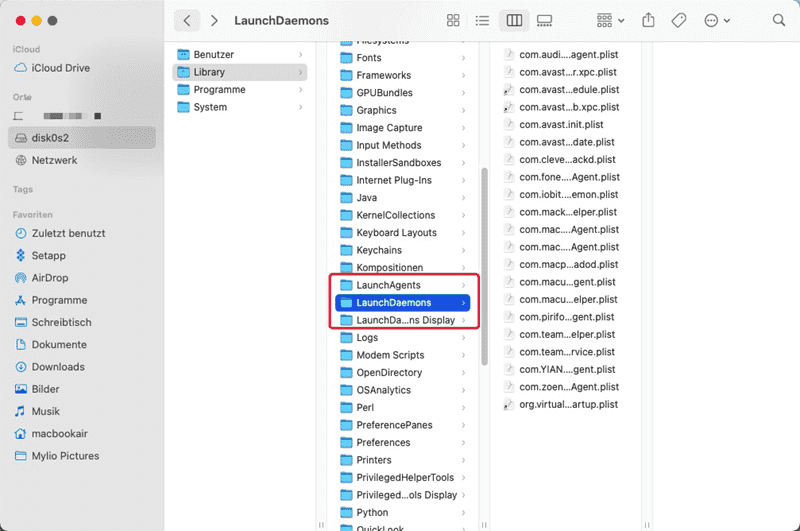 Plist Datei auf dem mac
