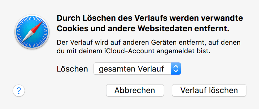 Safari-Verlauf entfernen
