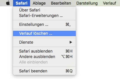 Safariverlauf löschen