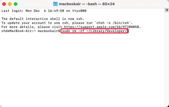 Unnötige Xcode Dateien löschen mit Befehl