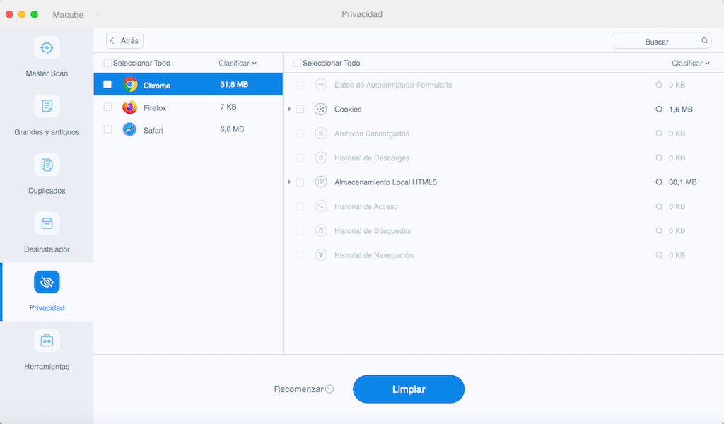 Borrar las descargas en Mac