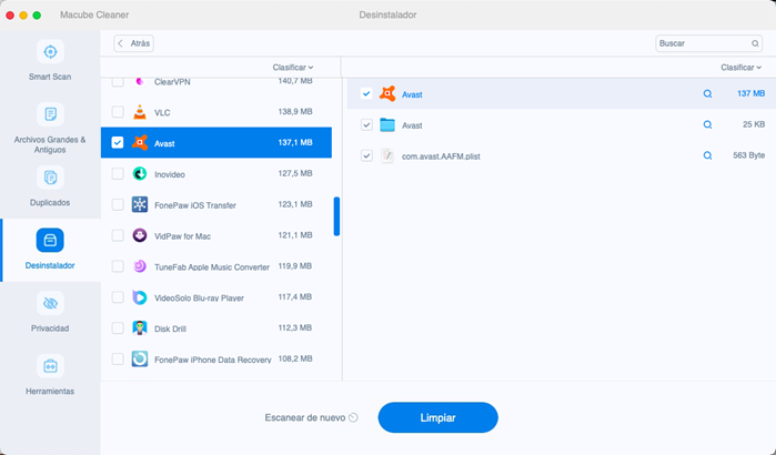 Desinstalar Avast en Mac