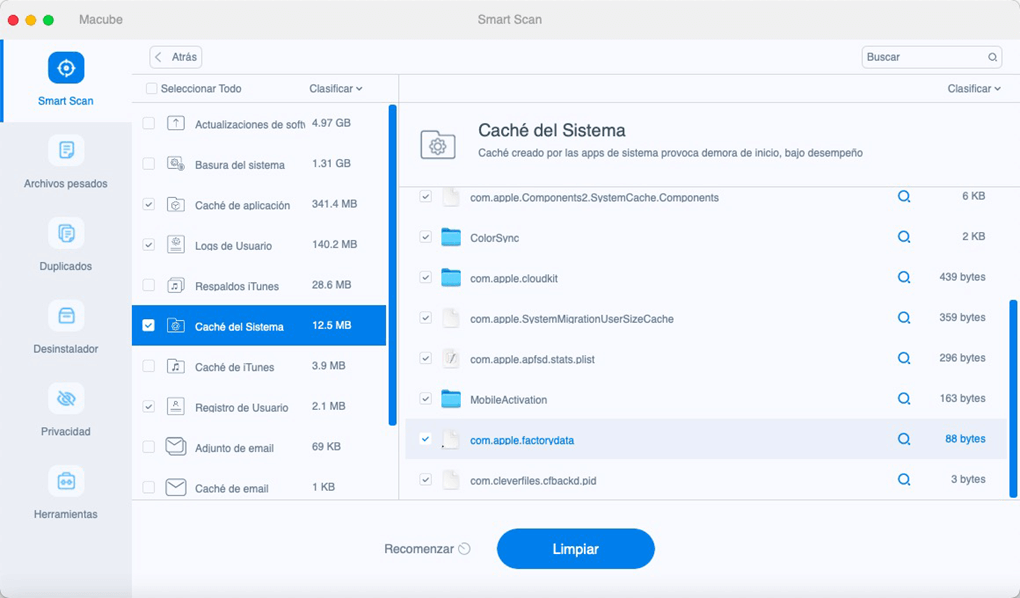 Limpiar la cache de sistema de iMovie de Mac