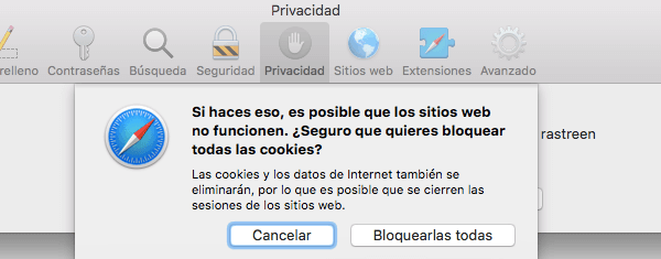 Borrar los datos de navegación