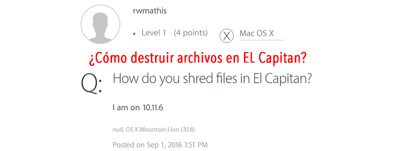 Eliminar los archivos permanentemente en Mac