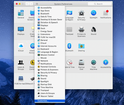Personalizar las preferencias de sistema en mac