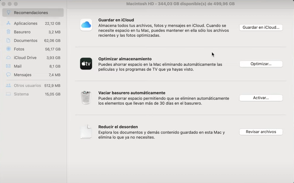 Recomendaciones de Mac