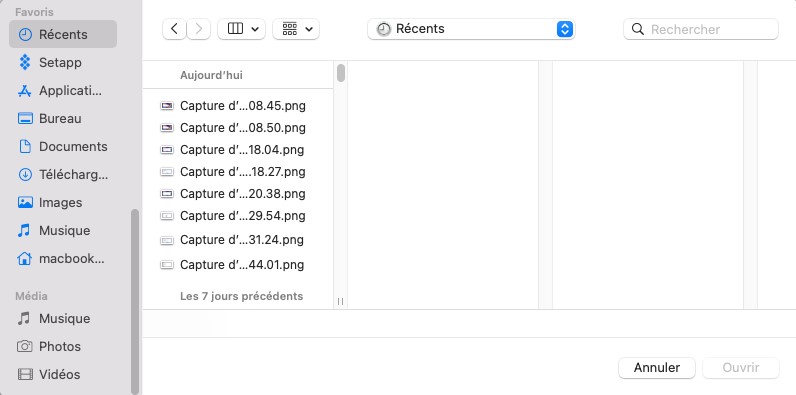 Sélectionnez la photothèque de Photos
