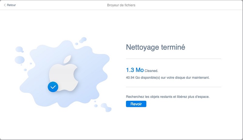 Terminer le nettoyage