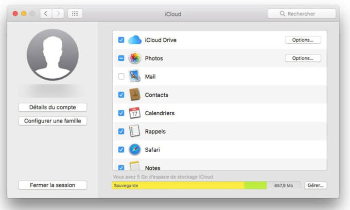 gérer le stockage d’iCloud